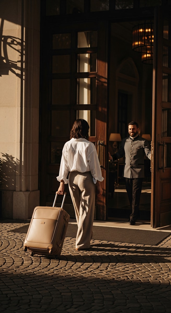 A person holding a tablet in their hands