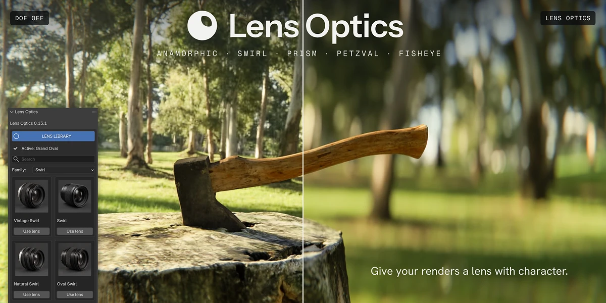 Lens Optics Blender
