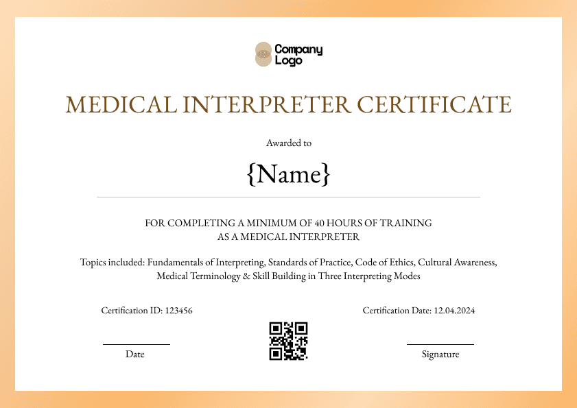 Medical Interpreter Certificate