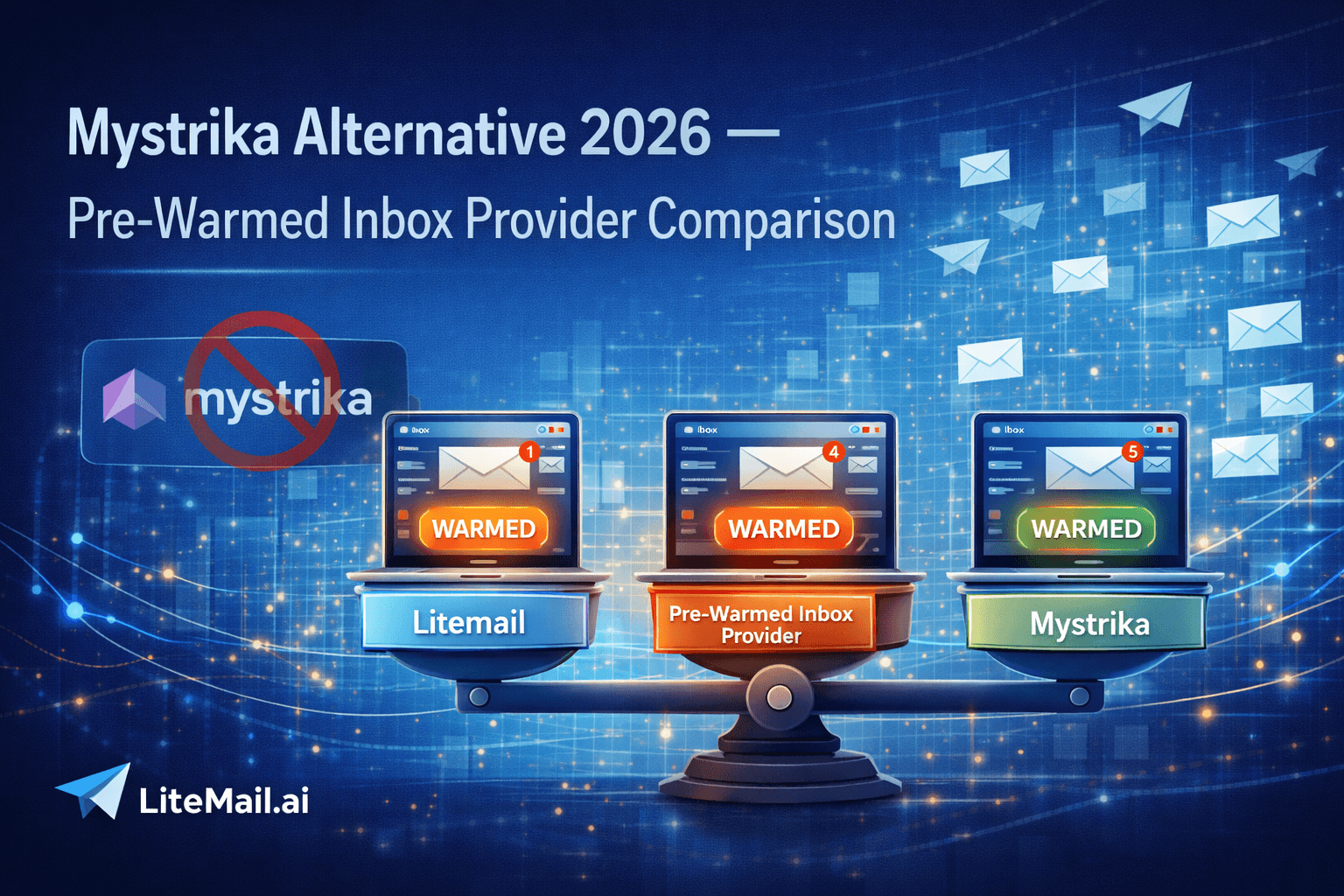 Mystrika warm-up interface vs Litemail pre-warmed inbox verified Good in Google Postmaster Tools