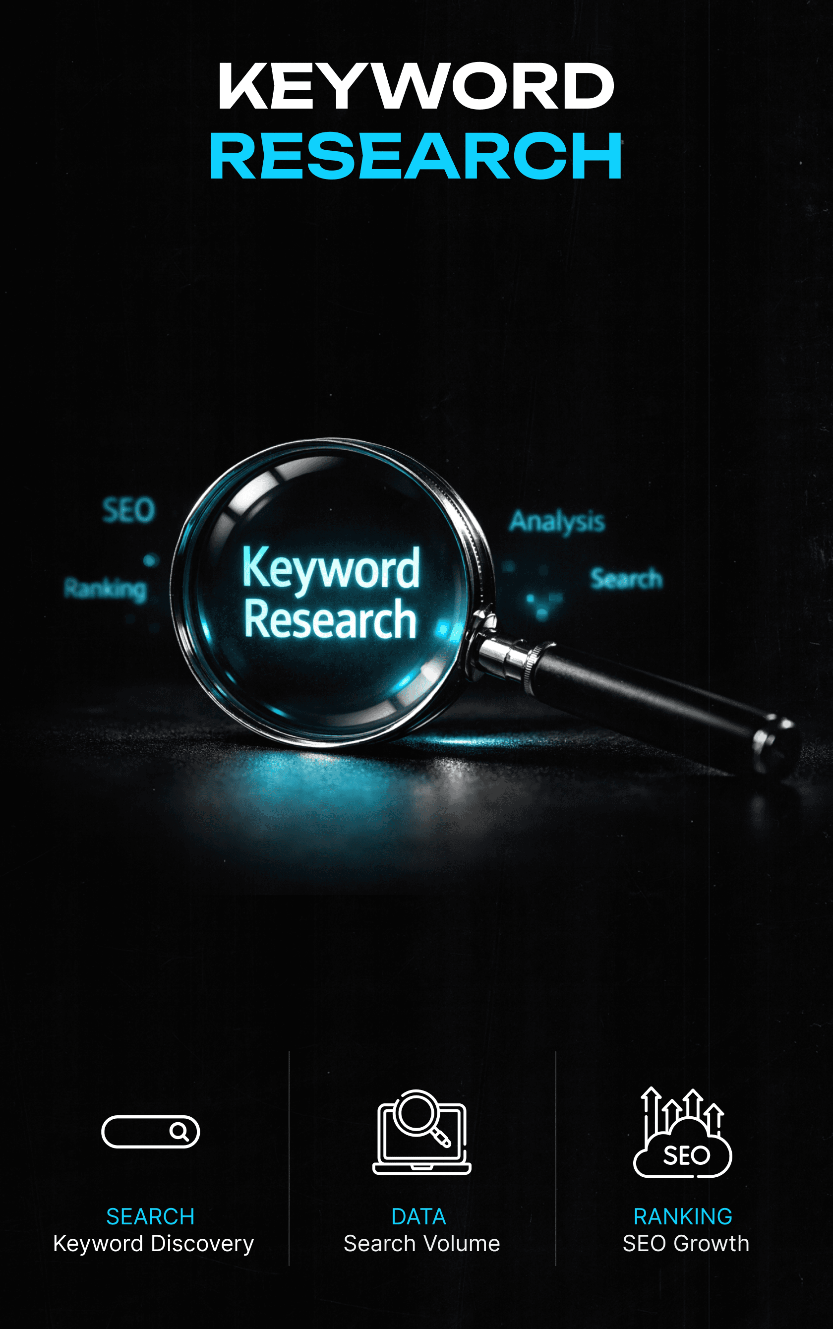 Person holding magnifying glass over a laptop screen while searching for research topics on Amazon website