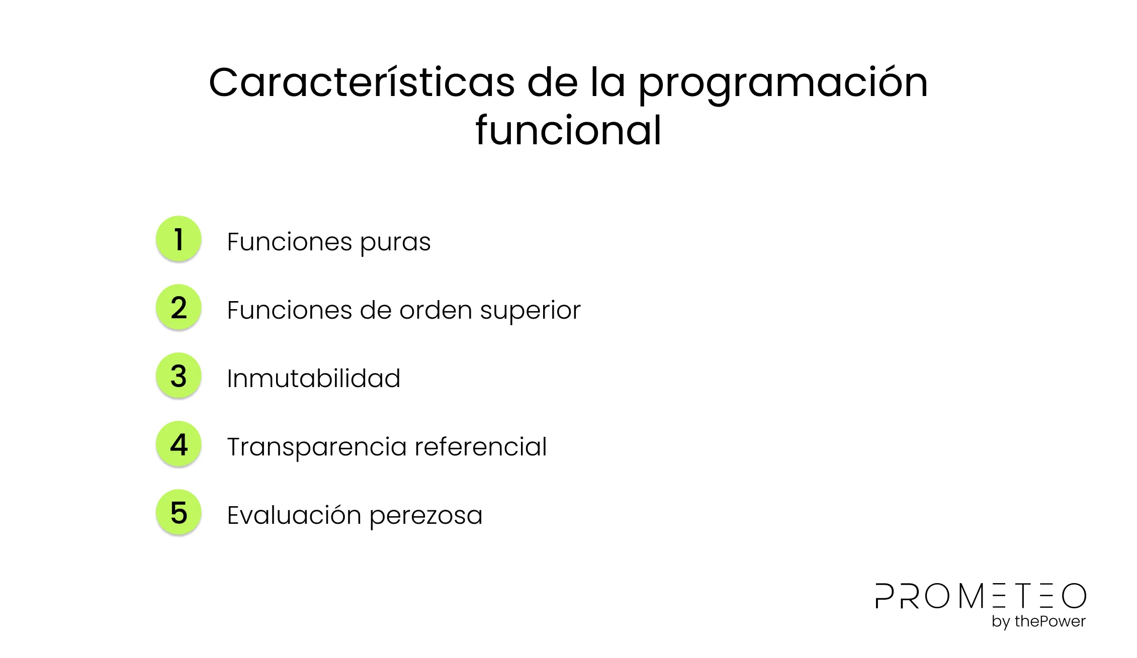 Características de la programación funcional