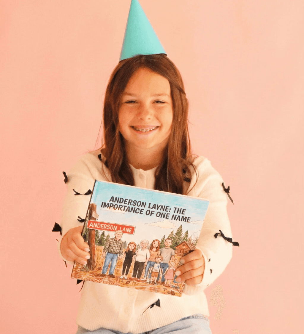 A smiling woman with her arms crossed, standing against a dark green background. She has long, dark hair.
