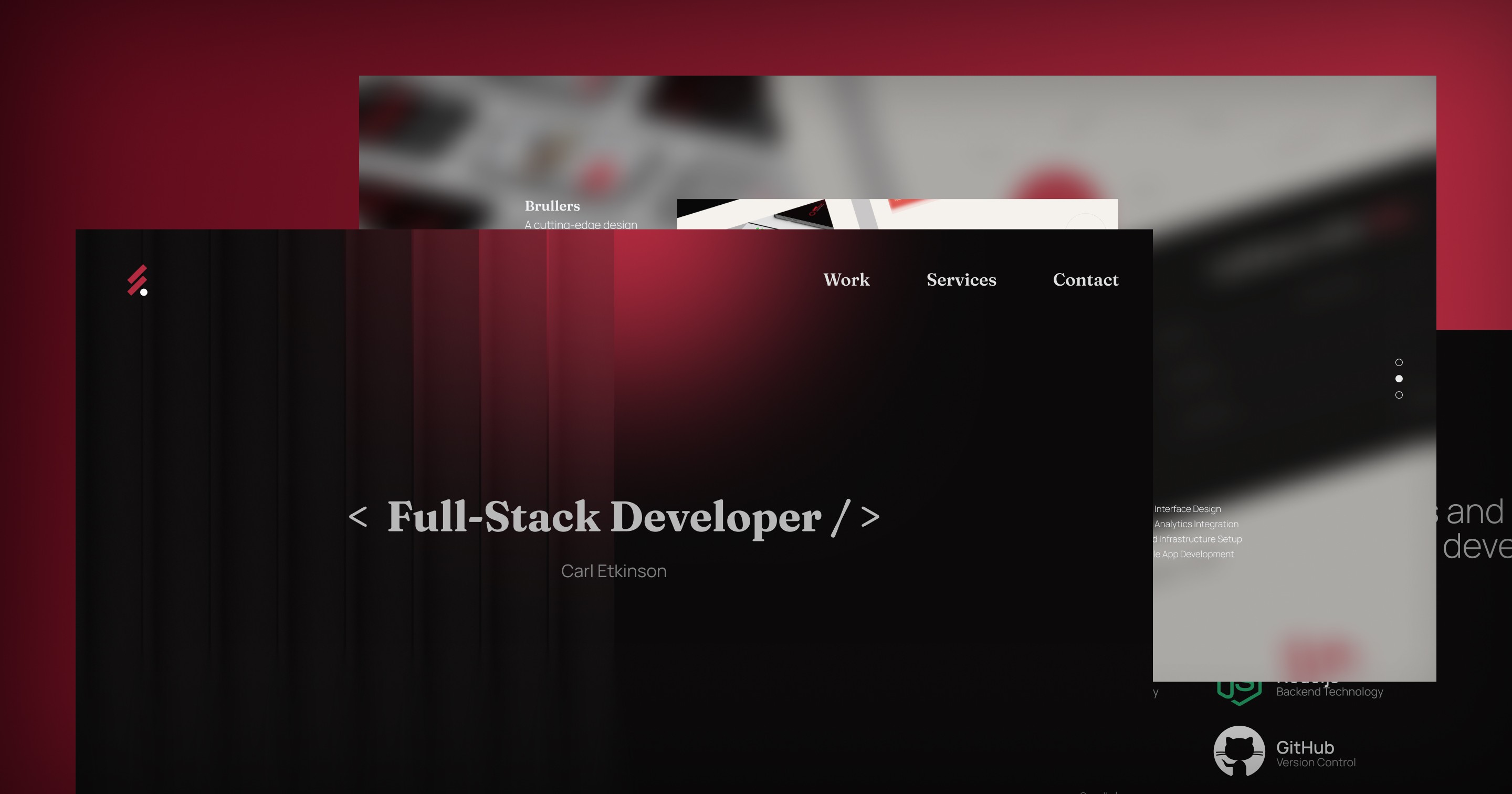 Carl Etkinson Website Preview