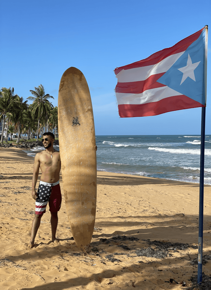 Doctor Ein enjoying a Surfing session in puerto rico