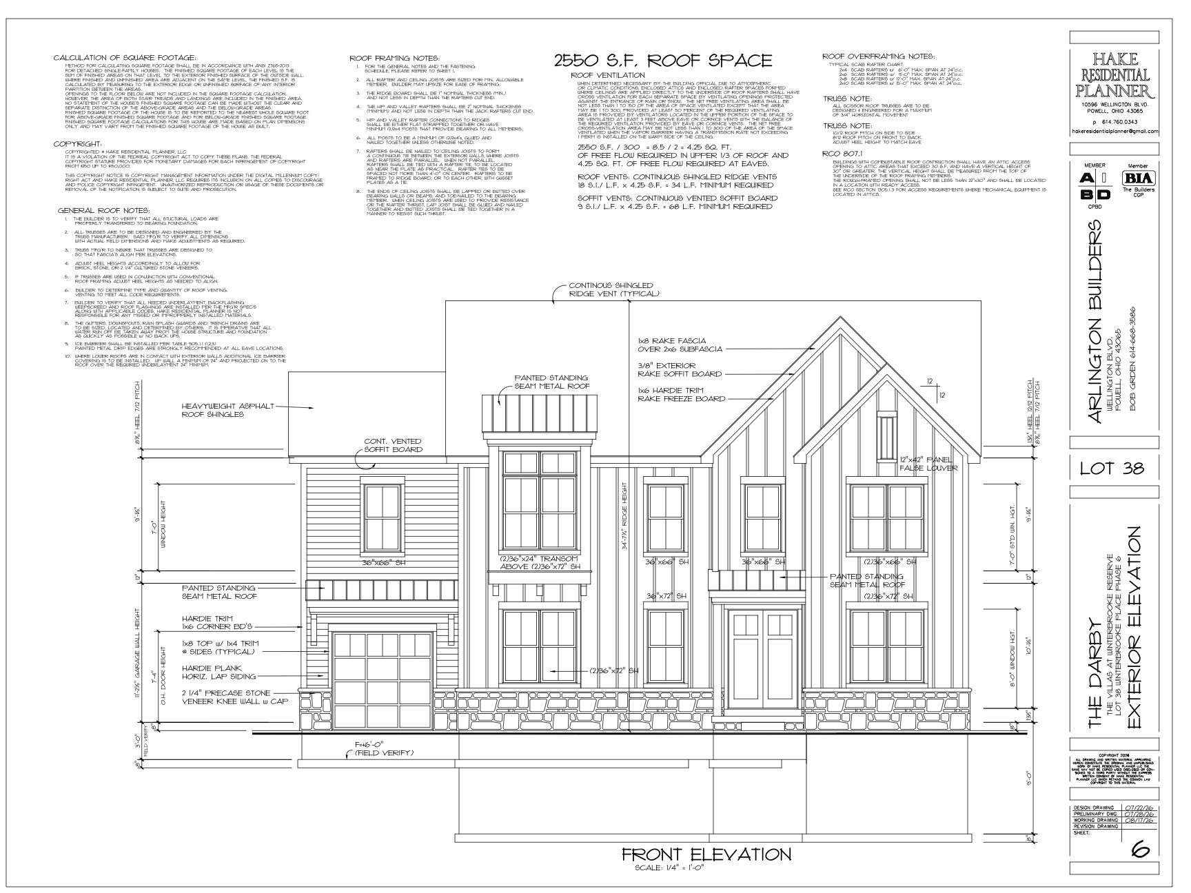 Modified Darby front elevation