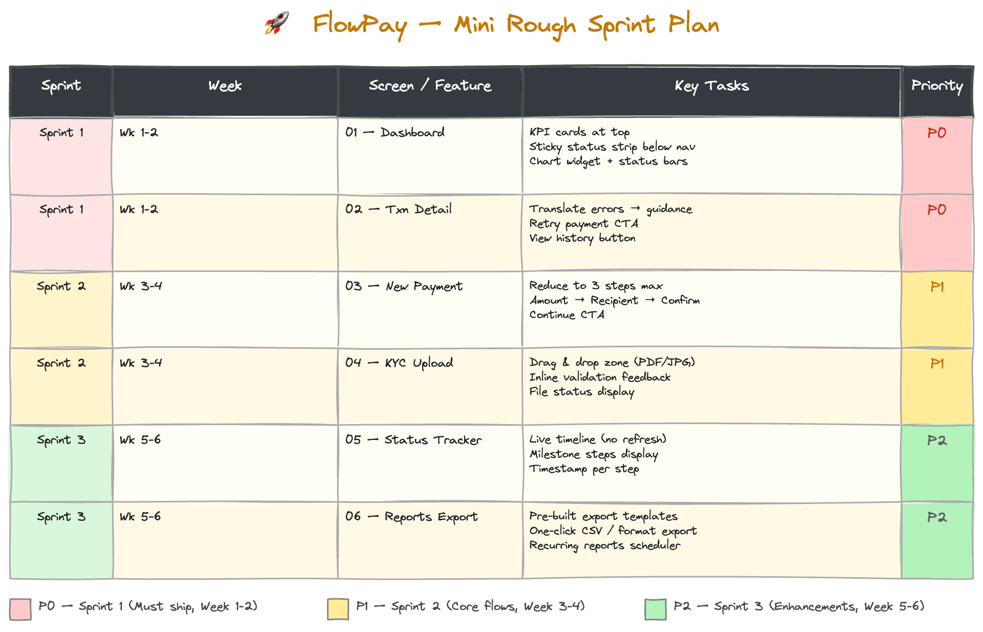 Sprint plan