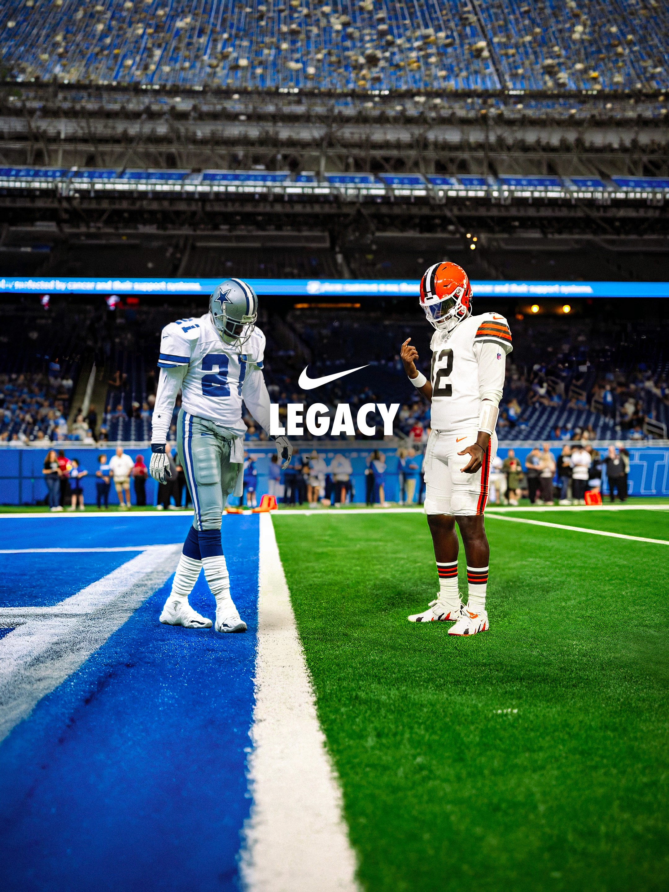 Visuel Nike Legacy illustrant la transmission entre générations, création graphique par un graphiste à Colmar.