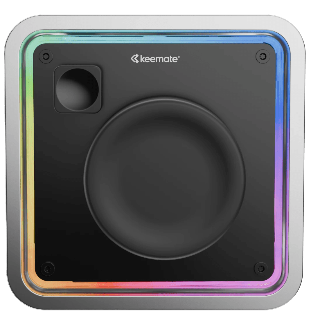 Gold iPhone displaying a habit tracker app interface with cards for journaling, exercise, hydration, and meditation, set against a light grey background.