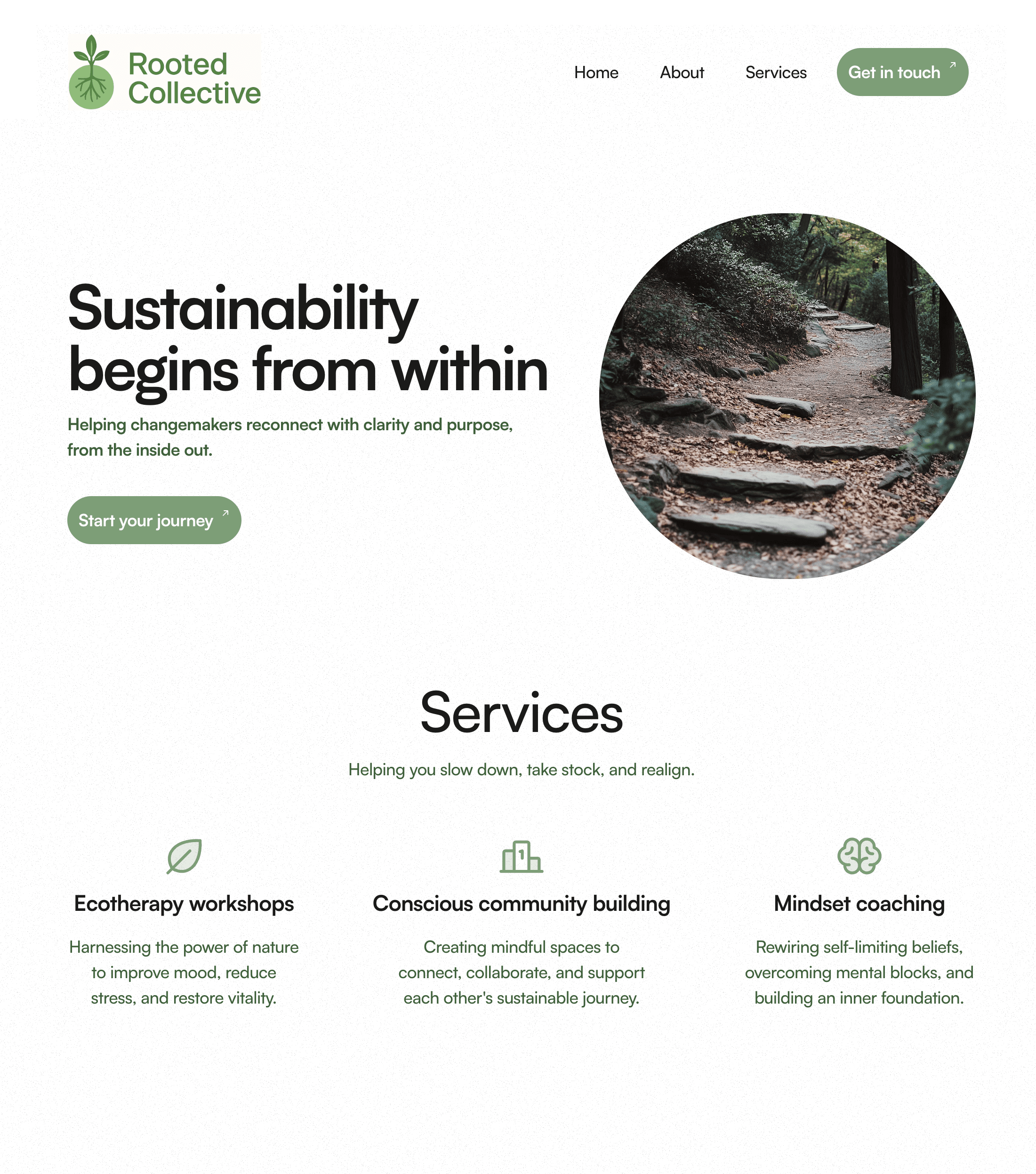 Rooted Collective portfolio piece