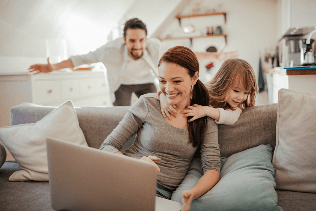 Family on Sofa
