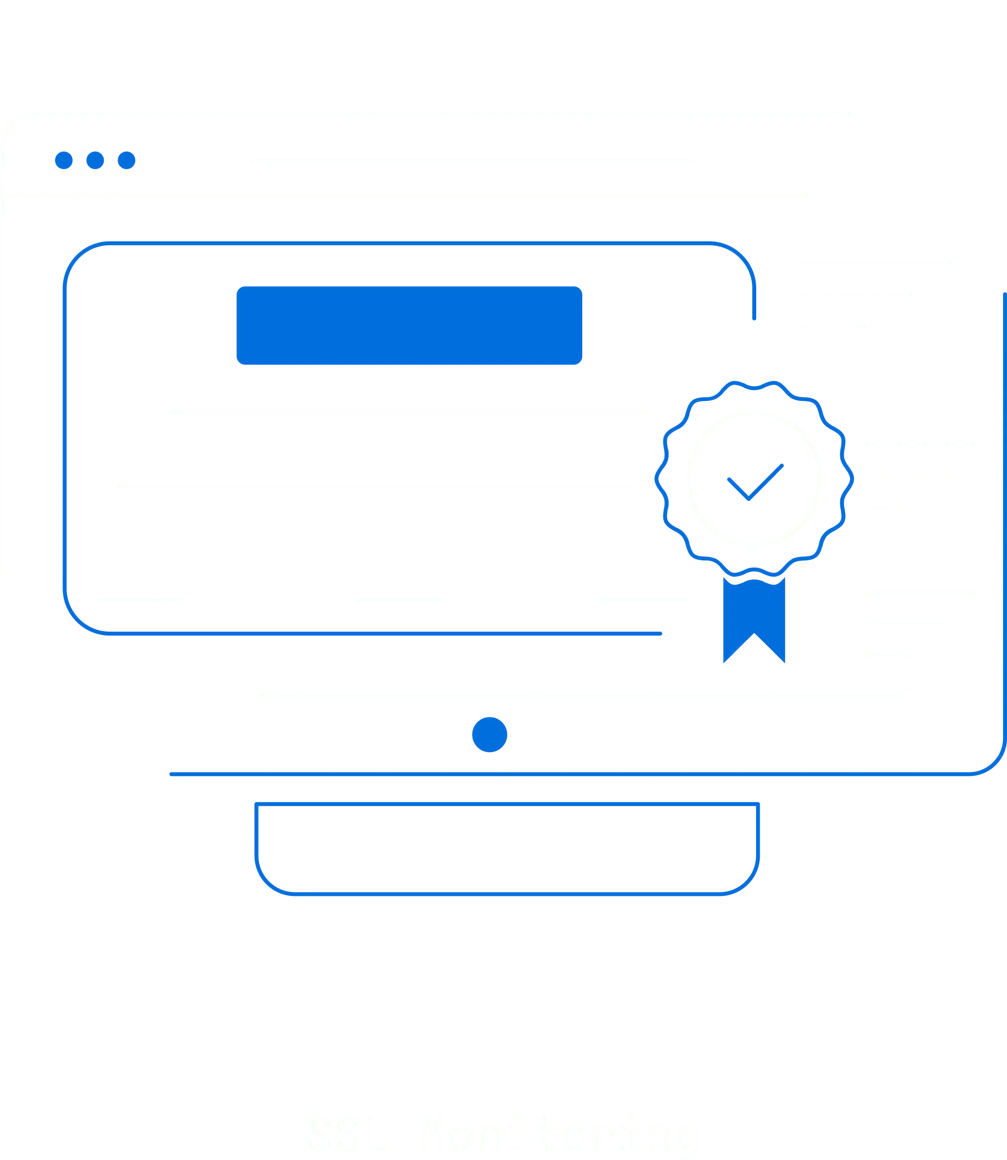 Support illustration for Console9's solutions, title "SSL Monitoring"