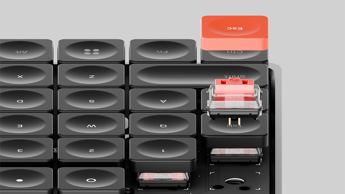 piece of keeb product design industrial designer rouv design studio mechanical keyboard prototype engineering made by cedric rouvroy