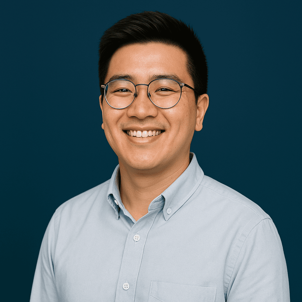 Man smiling with glasses