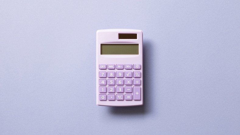 Stethoscope on purple background