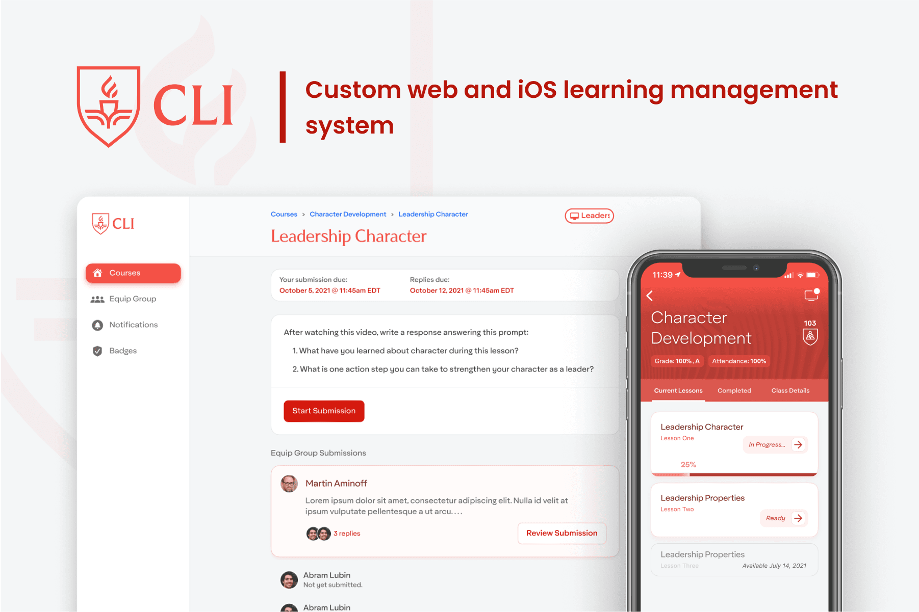 CLI - Custom web and iOS learning management system
