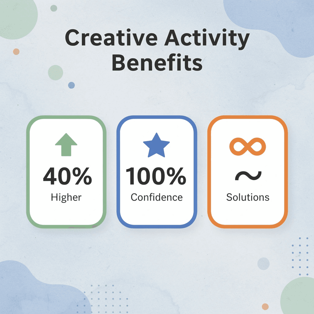 Statistics showing benefits of creative activities for children