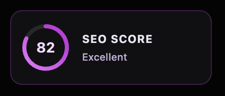 The SEO score widget