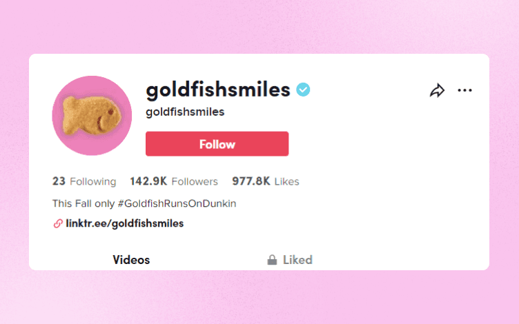 goldfish tiktok account