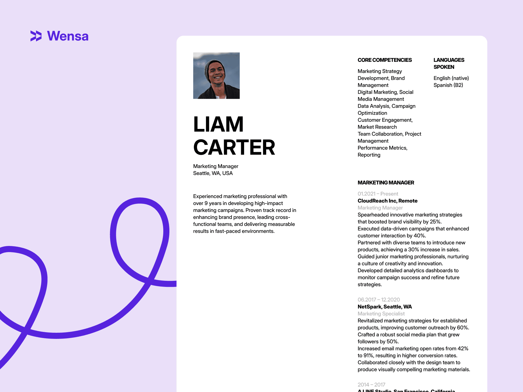Modern resume format 2025 example with professional layout and skills section