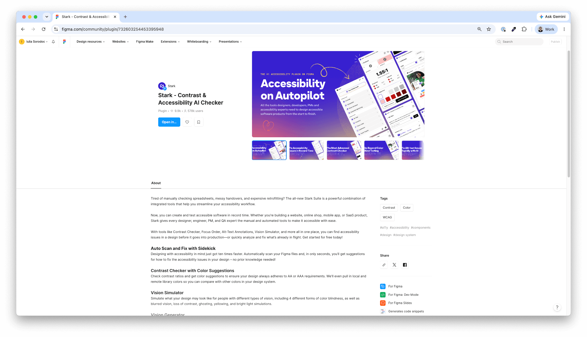 Stark Figma plugin official page on figma community