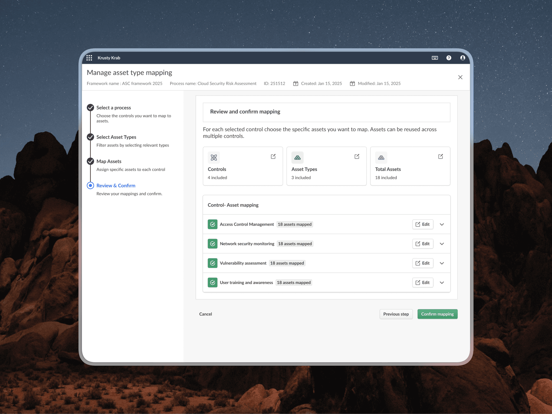 Enterprise SaaS interface redesign focused on improving control test results through control-level integrations and risk accuracy.