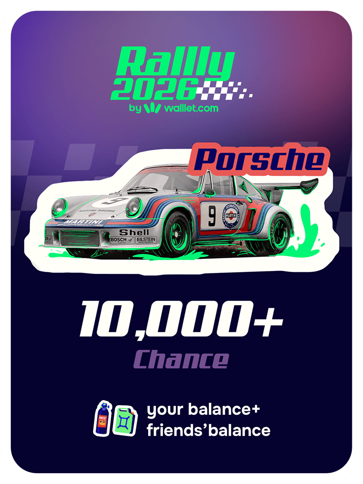 Porsche rallly walllet campaign