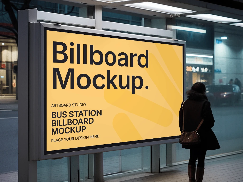 Airport billboard mockup