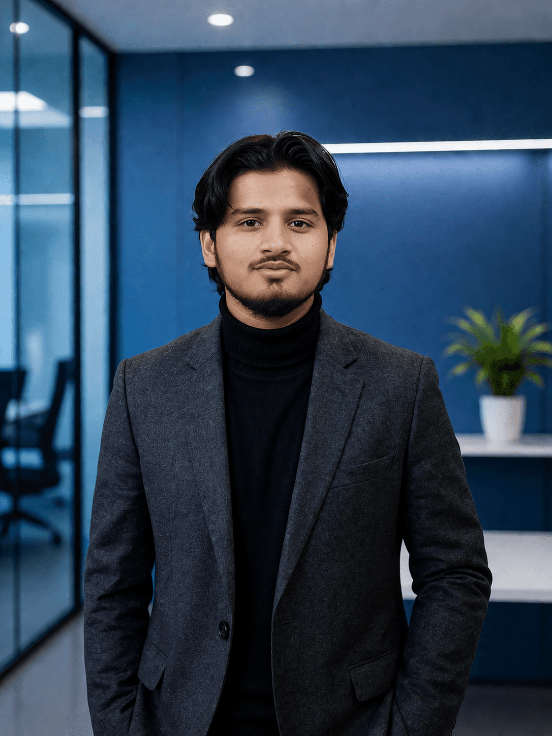 Portrait of portfolio creator – front view