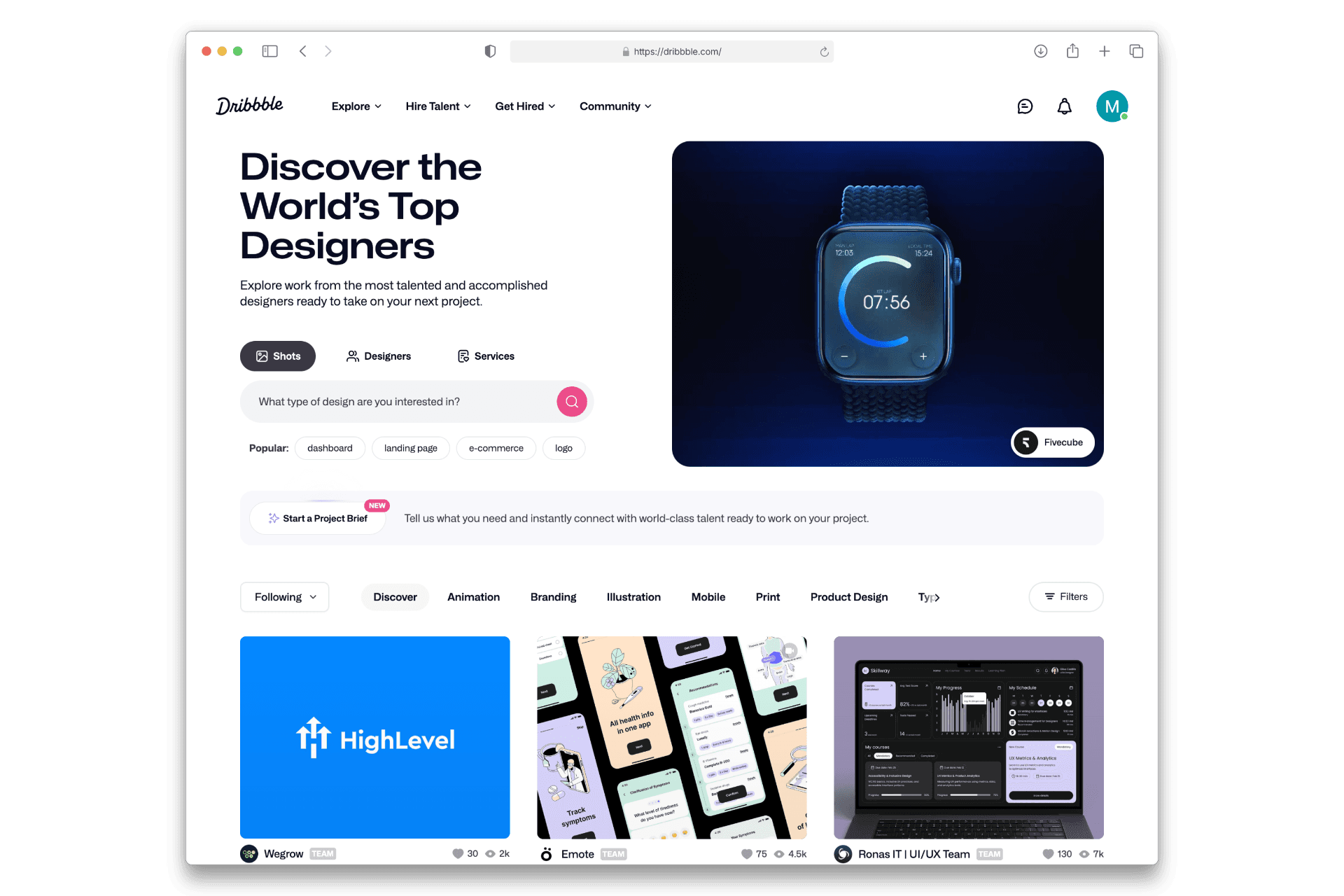 Dribble - Often used for inspriation when designing