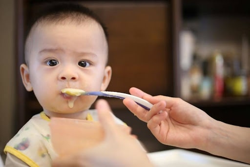 baby eating