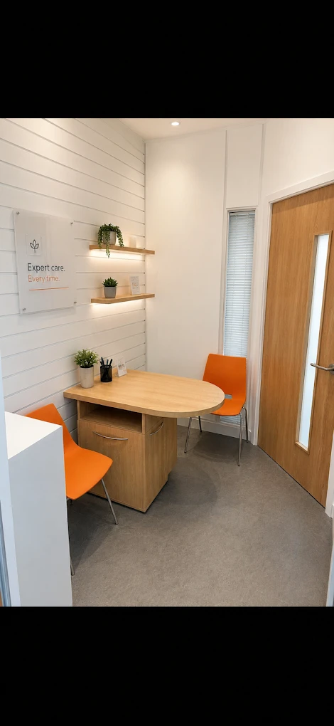 Inside the consultation room at Liverpool Clinic, 37 Myrtle Street