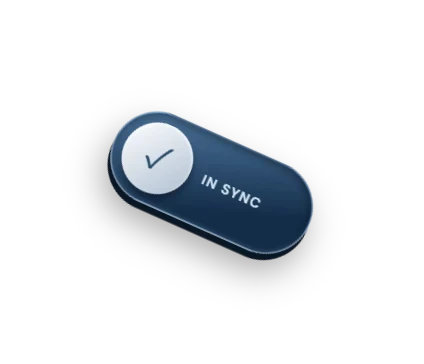 Accounts in sync toggle