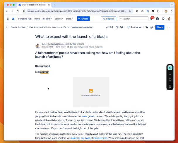 Extension in Confluence
