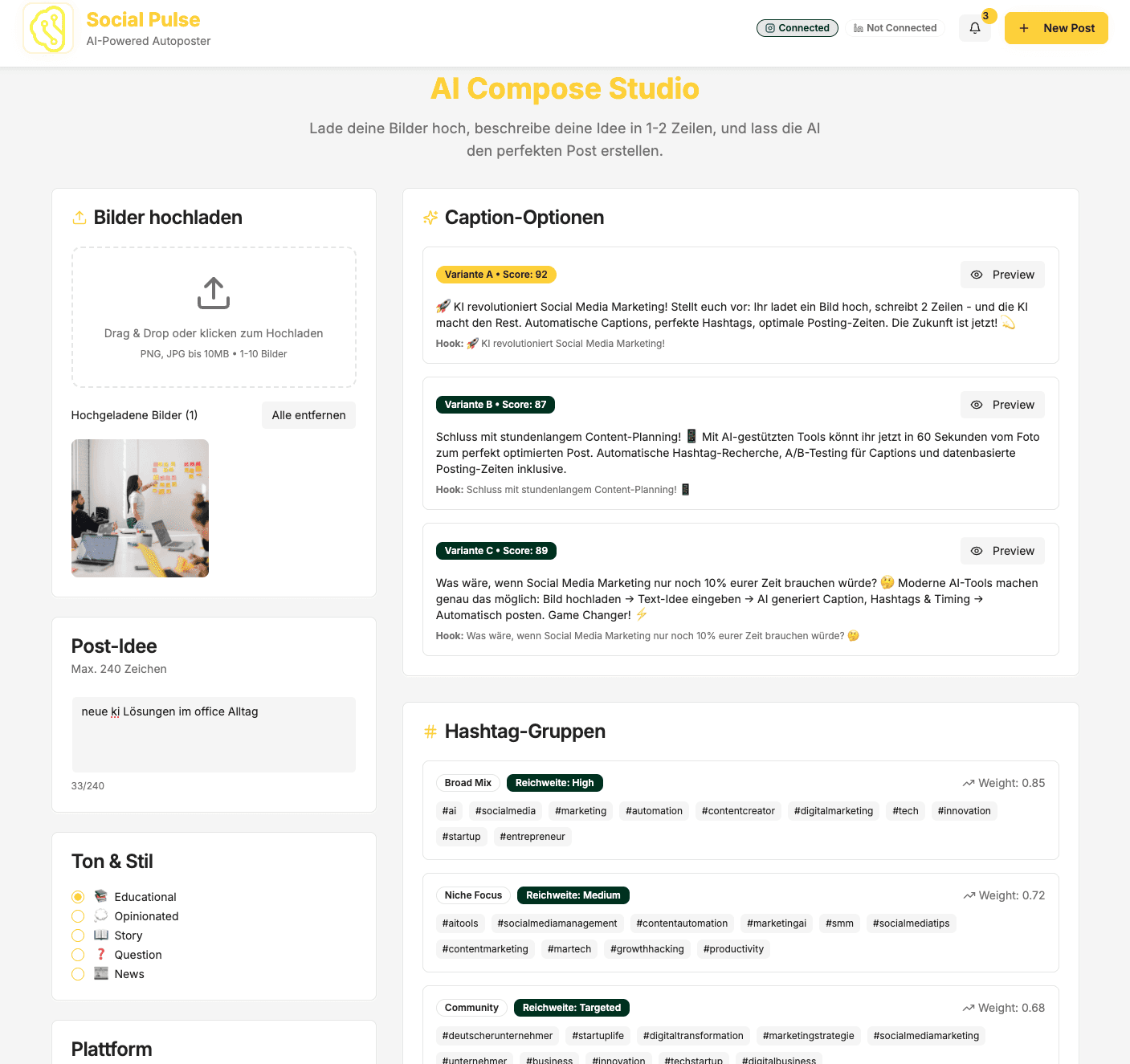 Social Pulse Dashboard