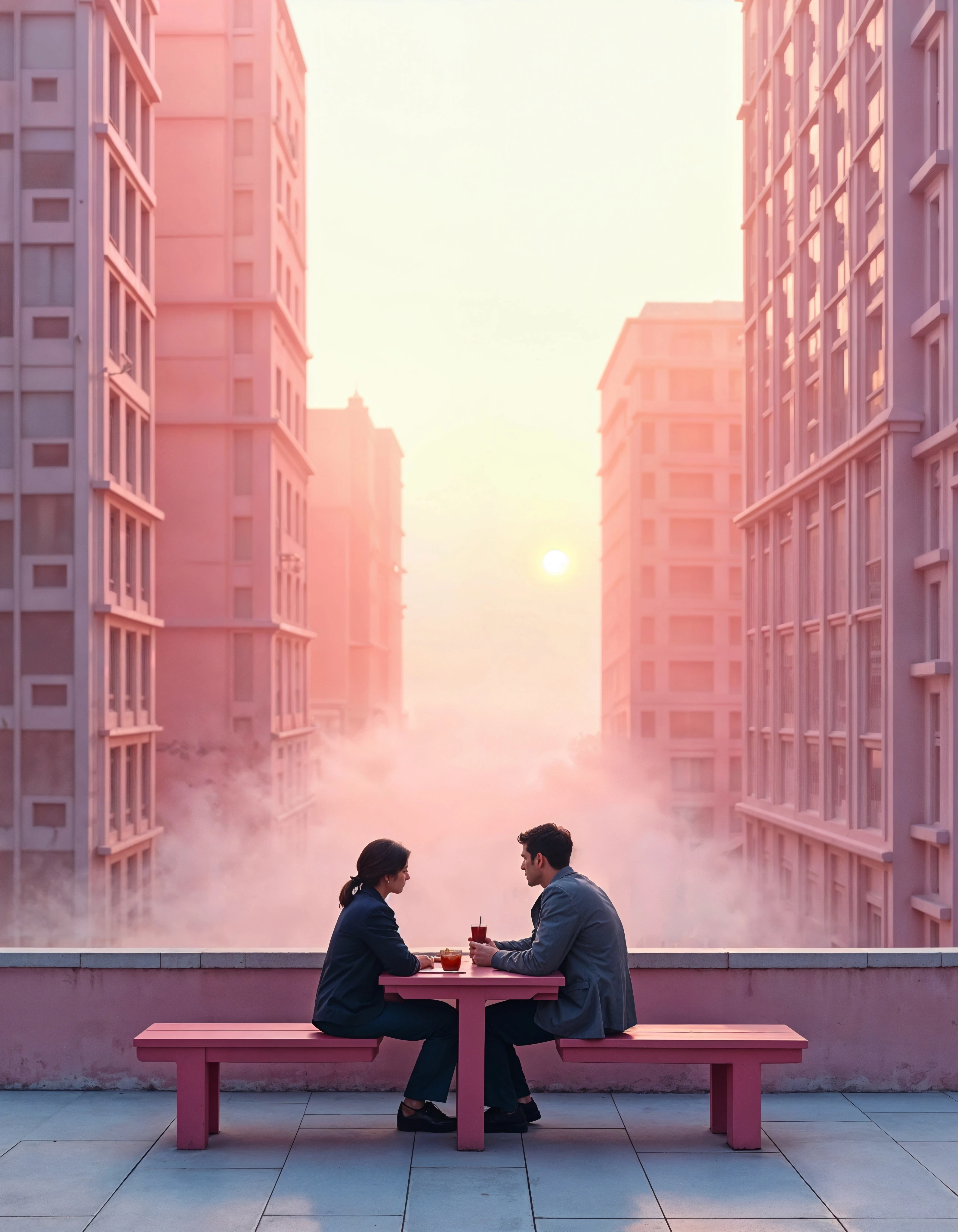 İlk tanışmada kafede sohbet eden iki kişi, sağlıklı iletişimi temsil eden doğal bir sahne