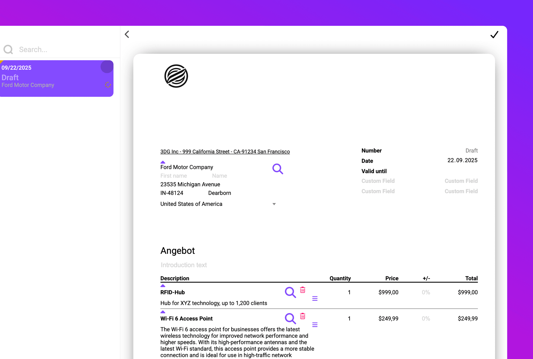 CRM System with Order Processing Features