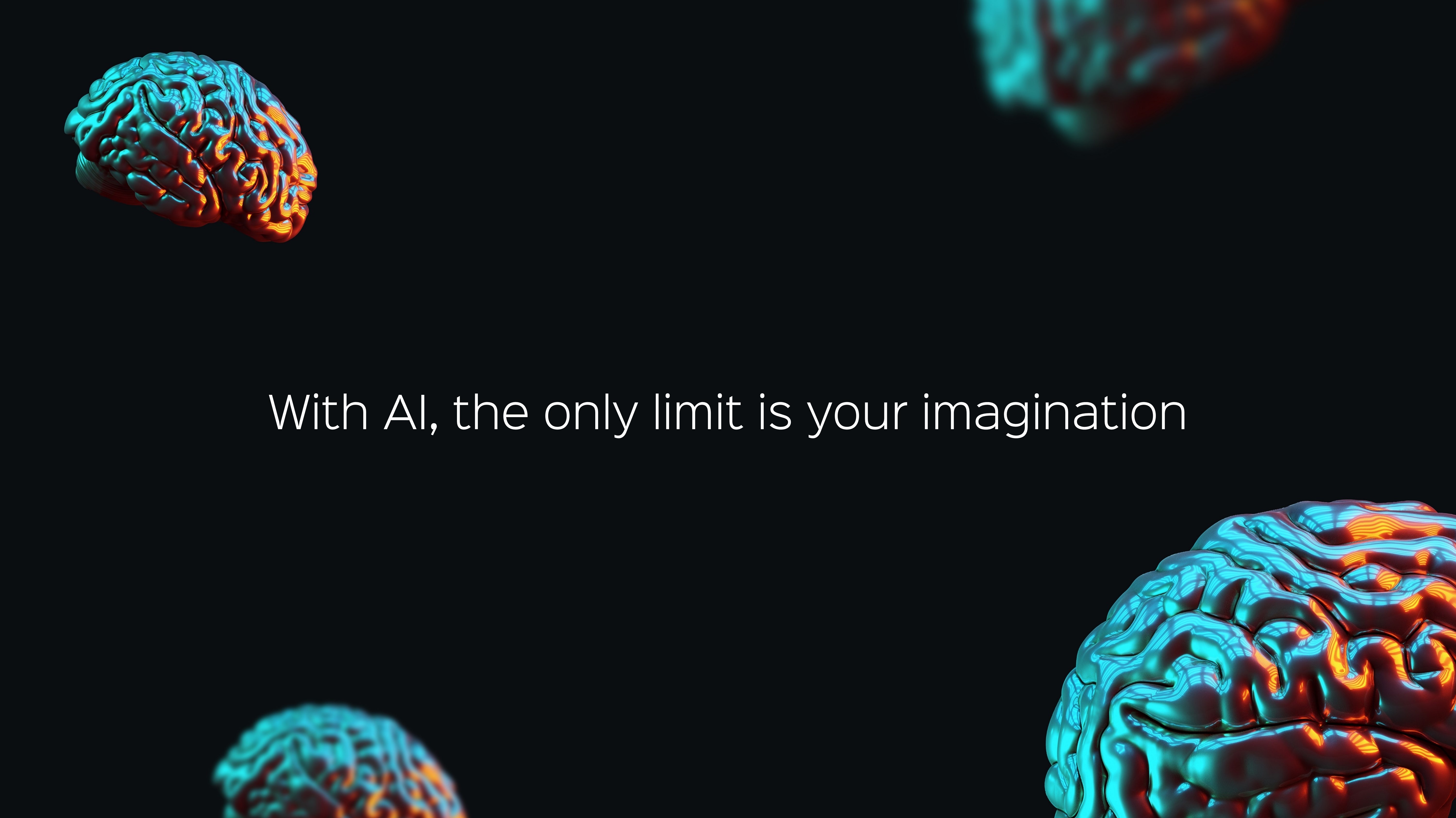presentation slide with text "with ai, the only limit is your imagination"