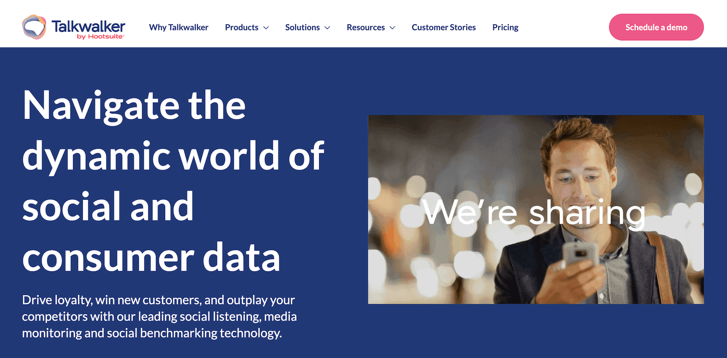 Talkwater homepage: Navigate the dynamic world of social and consumer data
