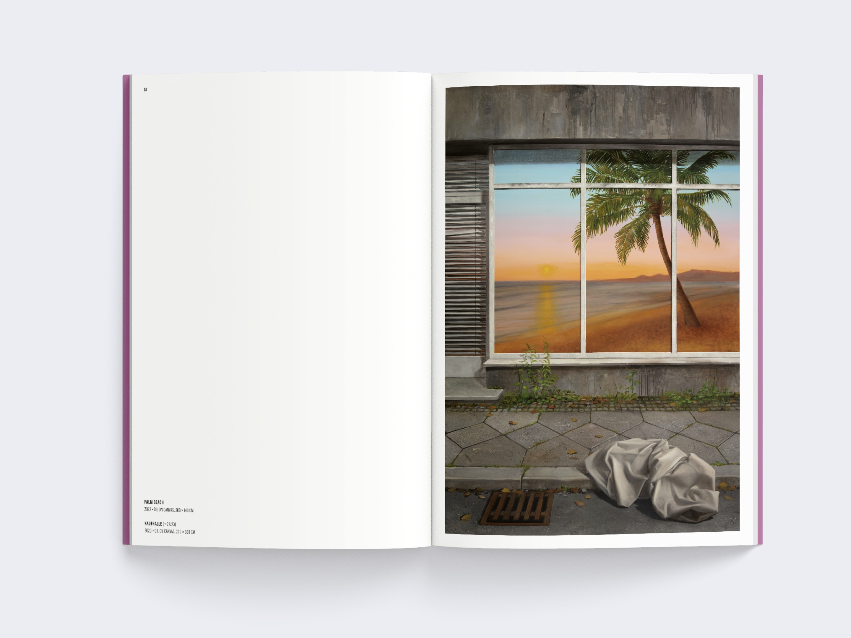 Katalog für die Ausstellung »Heartlands« im Kunstmuseum Ahrenshoop mit 32 Gemälden von Christian Thoelke.