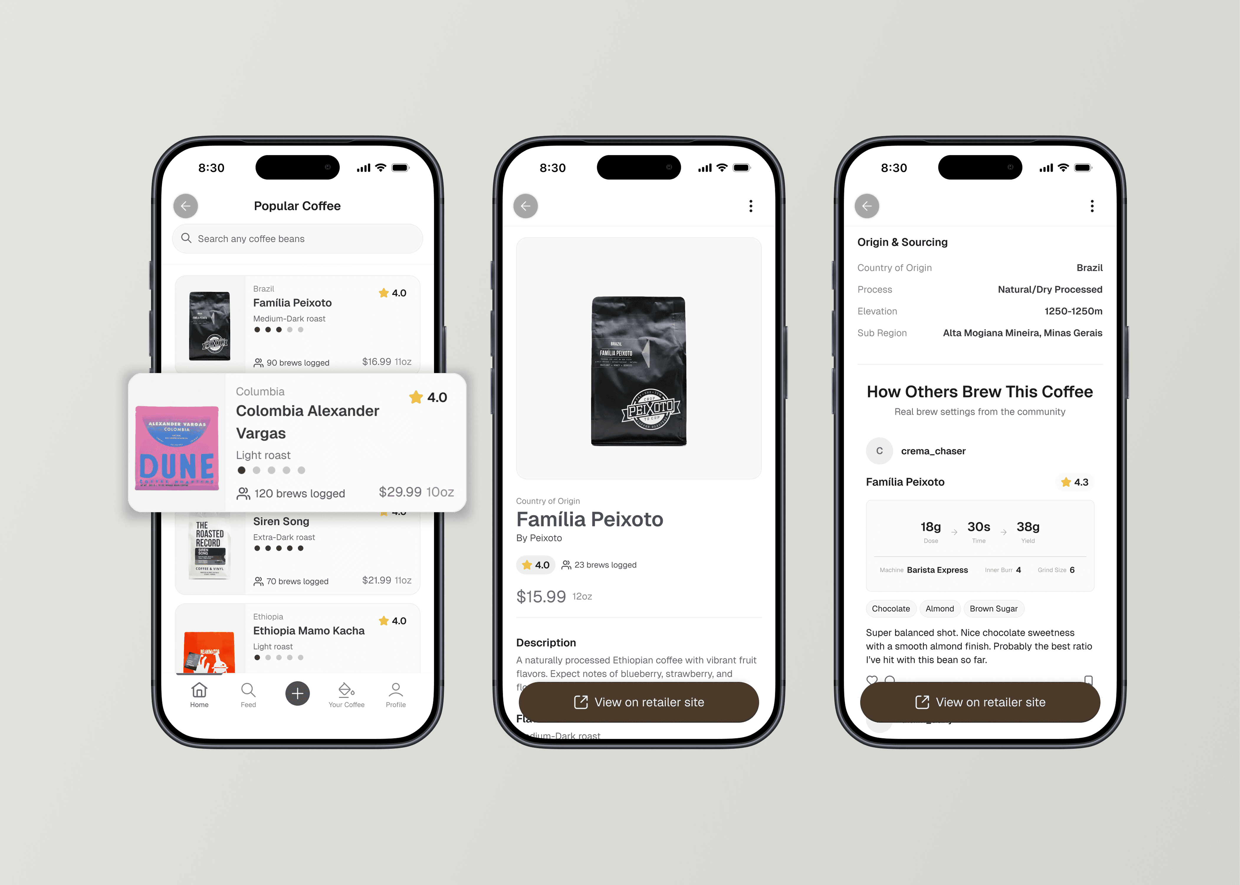 explore coffee beans