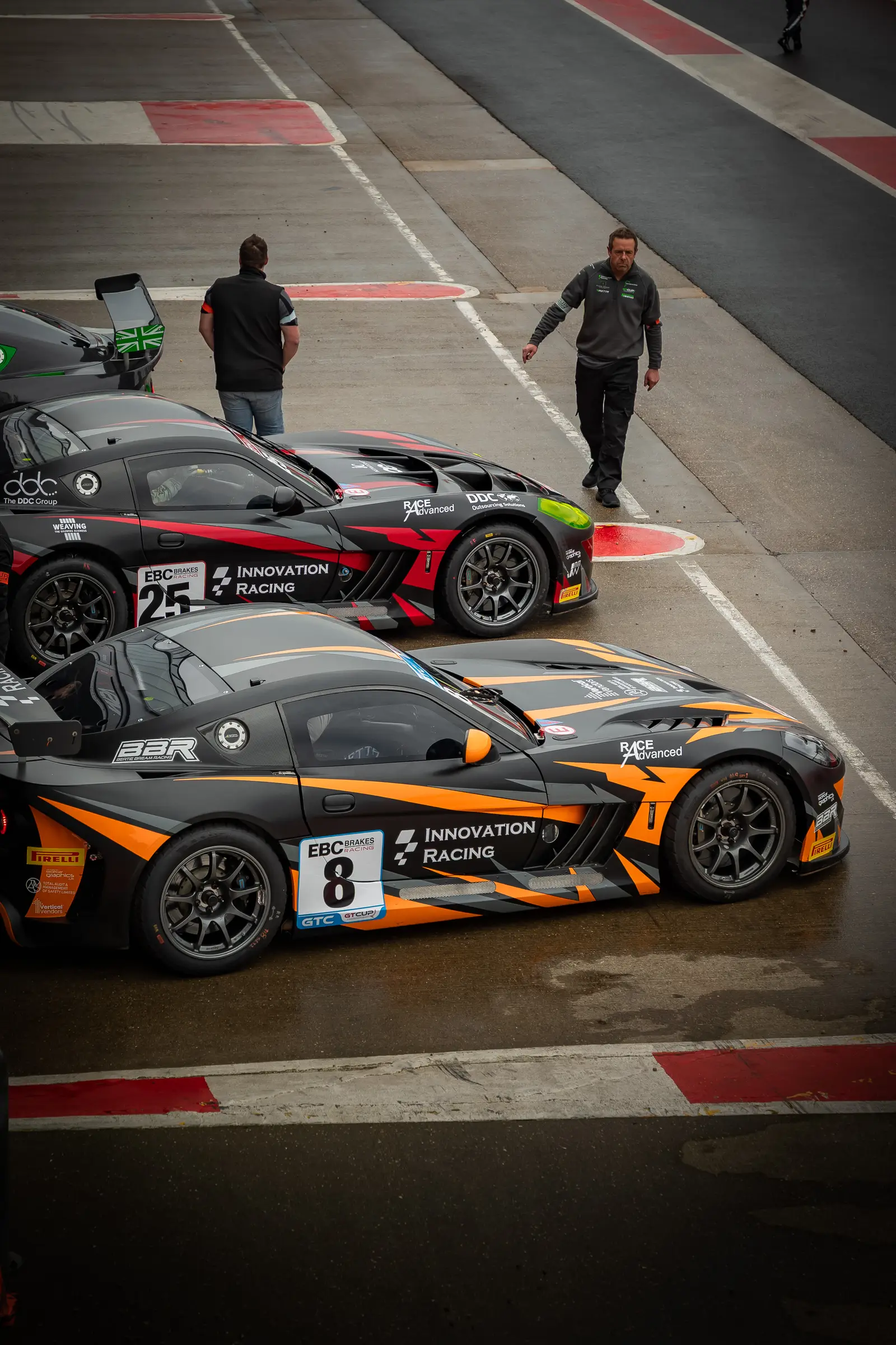 GT Racing shot for a UK motorsport team in pit lane