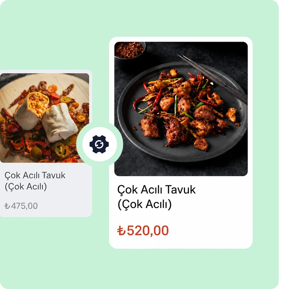 Bir fast food restoranında tezgâh önünde yan yana duran üç self servis kiosk