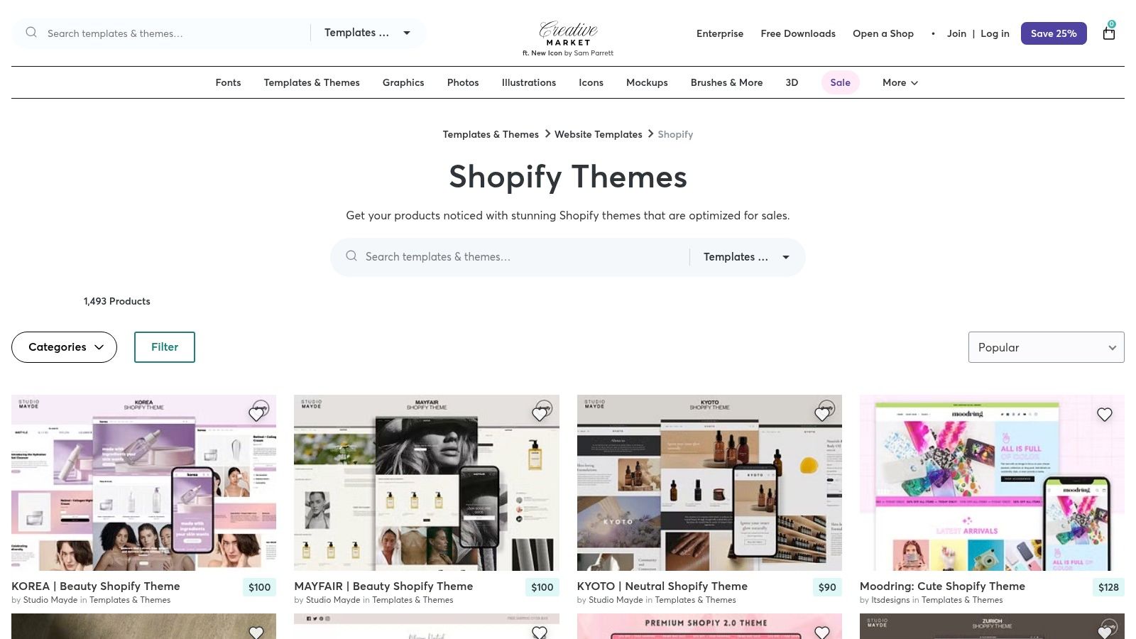 Creative Market – Shopify Themes