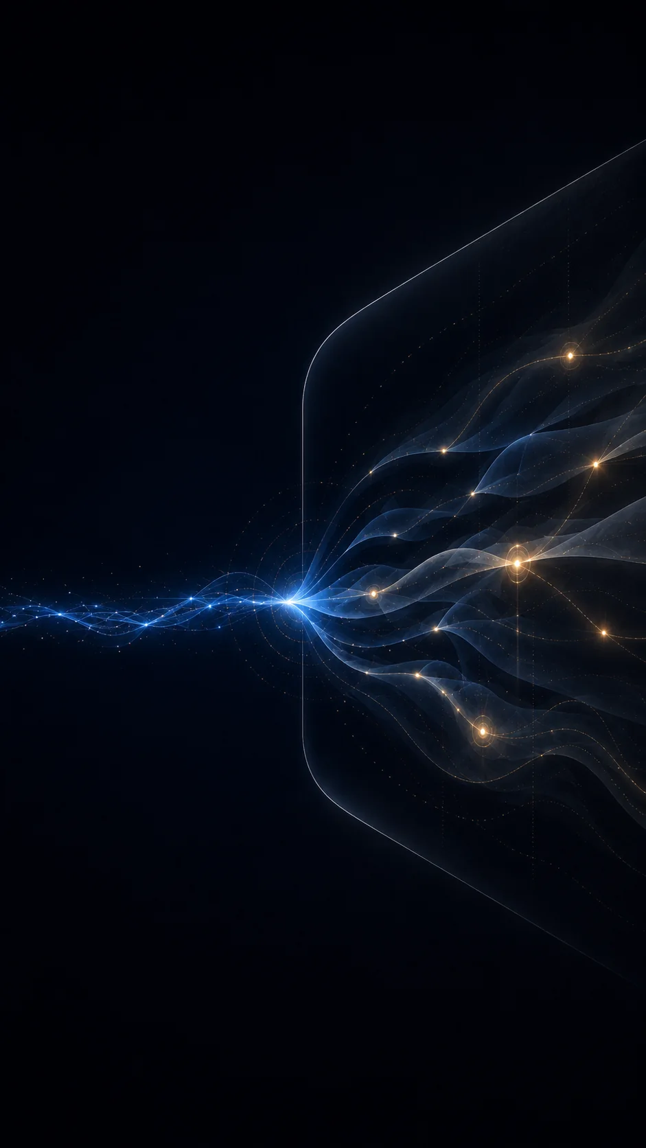Luminous visual song structure becoming visible against a dark Nocturne background