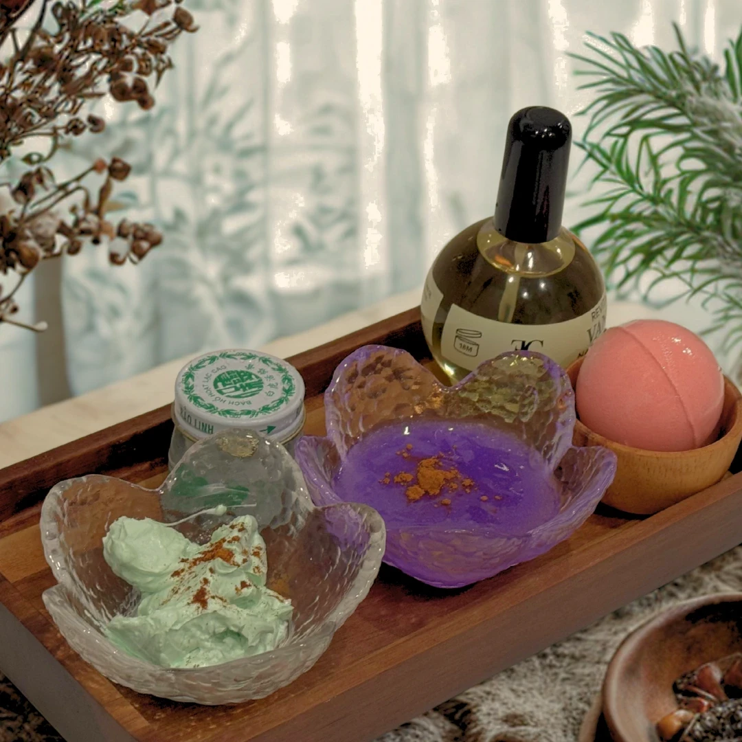 picture of a pedicure session products