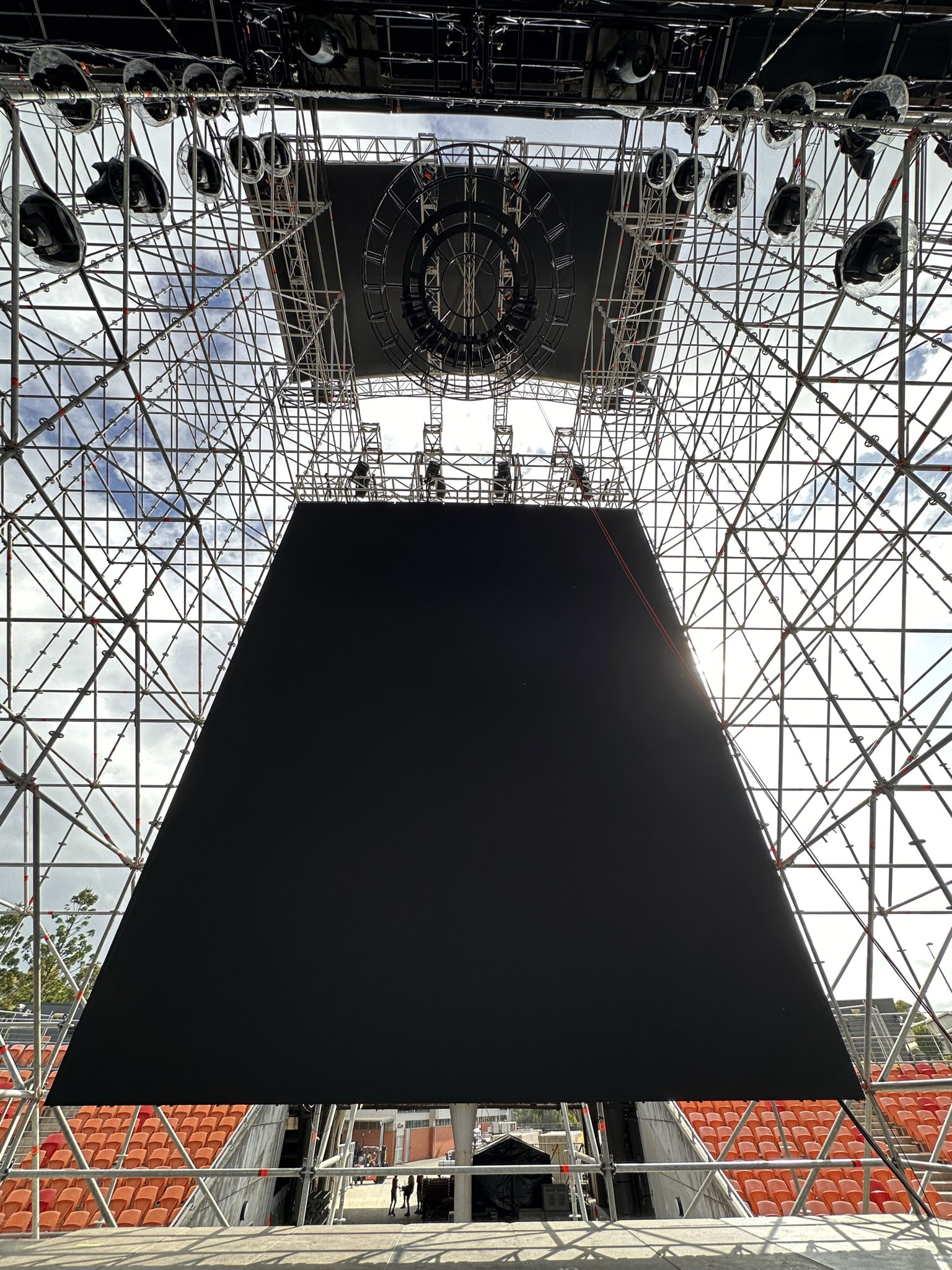 Large outdoor production setting