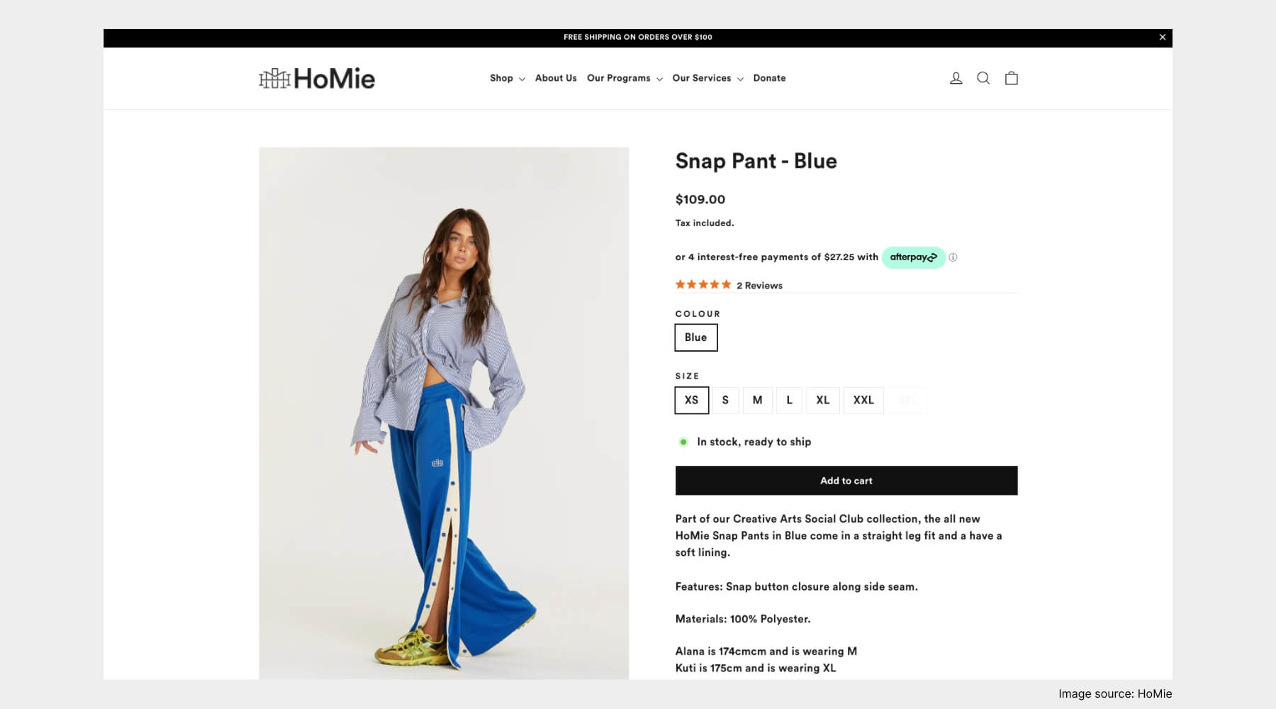 HoMie - product page