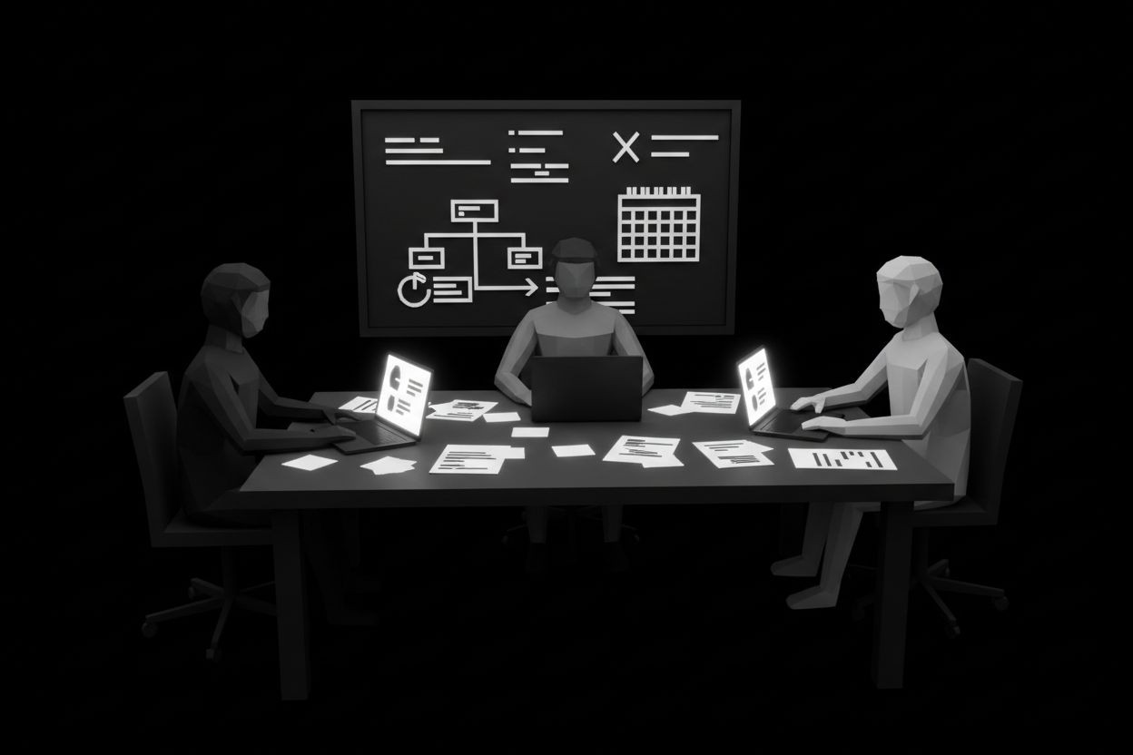 Team planning content strategy