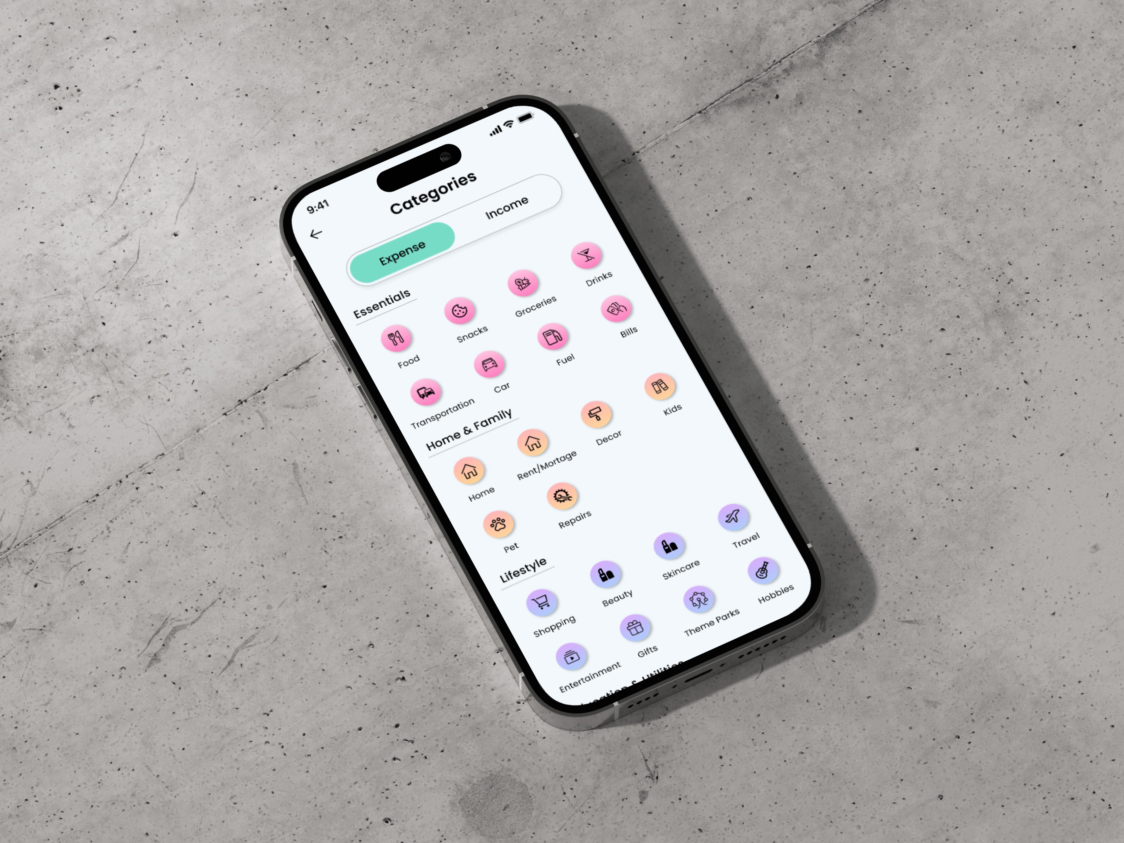 a cell phone on a rock